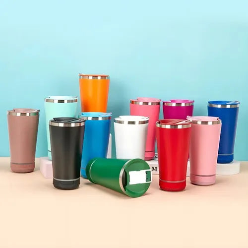 COPO TERMICO 420ML COM CAIXA DE SOM EMBUTIDO